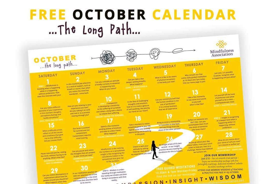 Mindfulness Calendars - Mindfulness Association