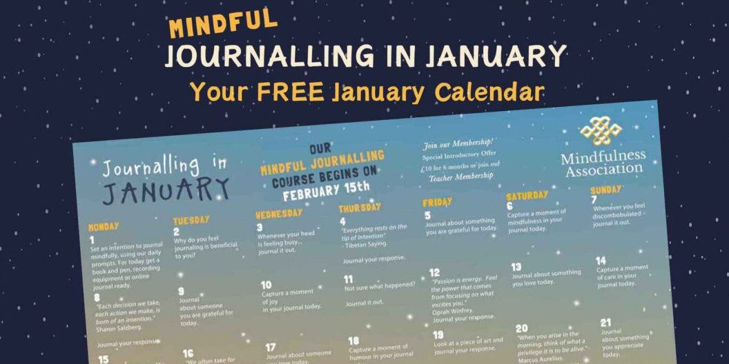 Free January Mindfulness Calendar Latest News Mindfulness Association