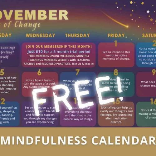 Free November 2024 Mindfulness Calendar