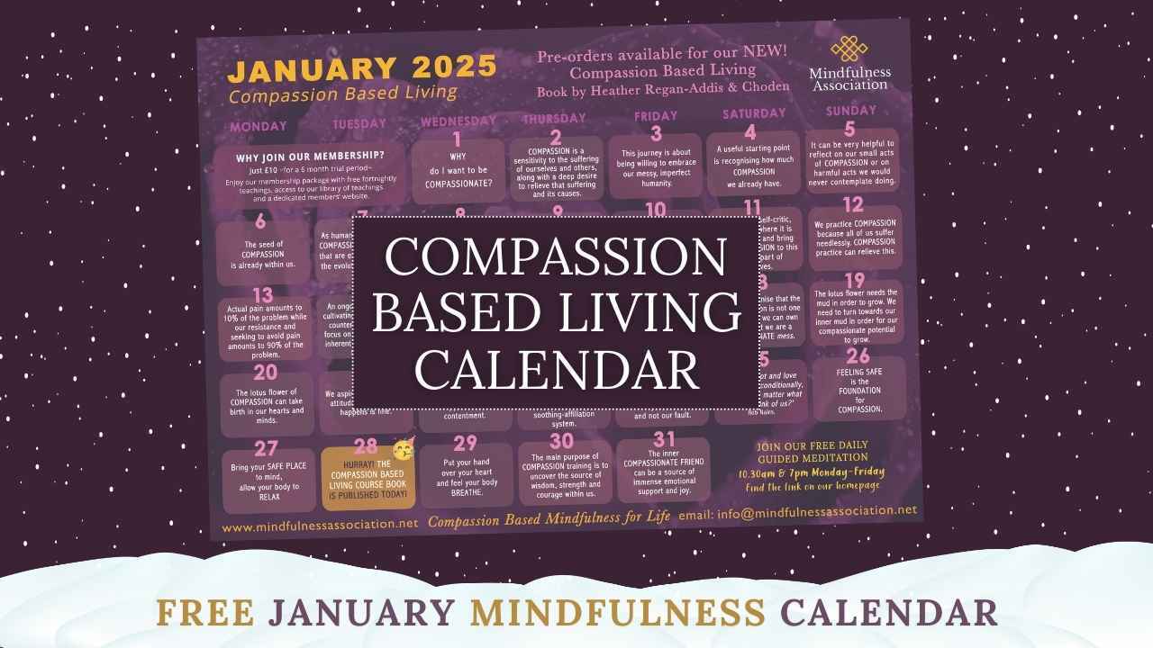 January 2025 Calendar Compassion Based Living Latest News